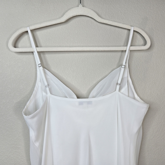 Tash and Sophie Womens Mini Dress Sz L Slip Silhouette Draped Bodice Cowl Neck - Picture 8 of 13